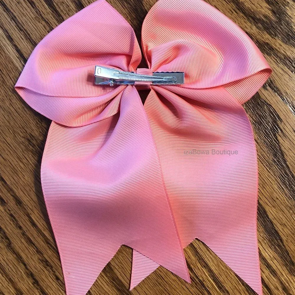 Dark Coral Solid Cheer Bow  5B2509  Handmade Boutique